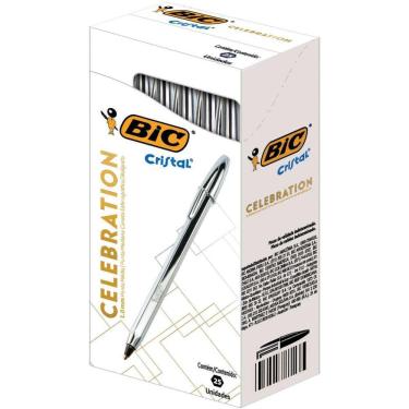 Imagem de Caneta Esferográfica Cristal Celebration Prata