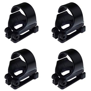 Imagem de Kasteco Pacote com 4 suportes de tubo de mergulho universal de plástico para mantenedor de snorkel, preto