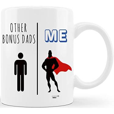 Imagem de Classic Mugs Caneca de chá engraçada para o dia dos pais e padrasto outros padrastos versus me Natal