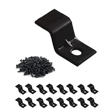 Imagem de Fixadores de mesa, clipes Z para tampos de mesa, 20 pacotes (preto)