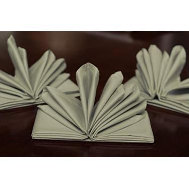 Imagem de Atlas Kitchen – Pano de guardanapos de jantar 45,72 cm x 45,72 cm 100% algodão pima natural para eventos, casamentos e jantares – Disponível em conjuntos de 4, 6, 8, 12, 24 e 48, Pastel Soft Green, 24-Napkins, 24