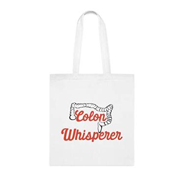 Imagem de Sacola de cólon, sacola de cólon, presente de cólon, bolsa de ombro de cólon, sacos reutilizáveis de cólon, ideia de presente de cesta de Natal de aniversário, presente para ela, presente para ele, bolsa feminina, Branco