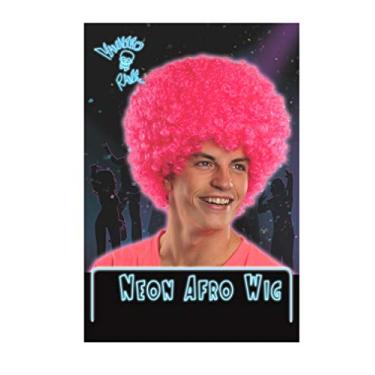 Imagem de Rubie's Peruca de humor neon afro rave, Conforme mostrado., tamanho nico