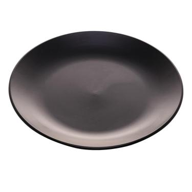 Imagem de Prato Raso De Ceramica Cronus Preto 27Cm Lyor