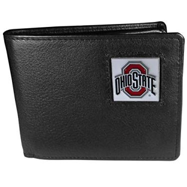 Imagem de Carteira masculina NCAA Siskiyou Sports Ohio State Buckeyes de couro dobrável tamanho único preta