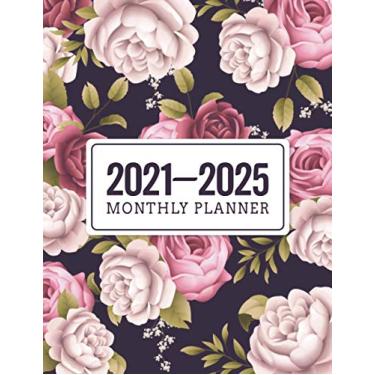 Imagem de 2021-2025 Monthly Planner: Monthly Planner and Calendar for Five Year | Colorful Floral Cover