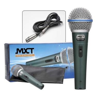 Imagem de Microfone Mxt Dinamico Pro Bt-58A Metal Com Fio 4.5 Metros Od 5 Mm