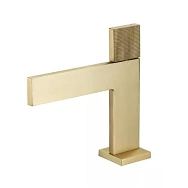 Imagem de Torneira para lavatório de banheiro Torneira Sifang de níquel quente e fria de alça única Torneira de lavatório personalizada, níquel dourado