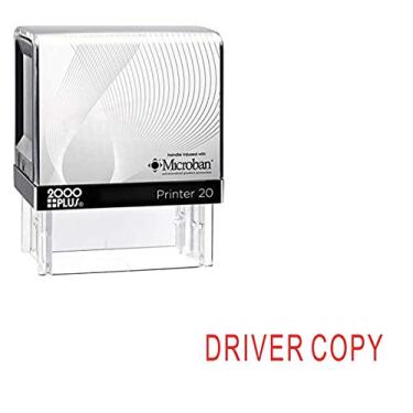 Imagem de Carimbo de borracha autotintado Driver Copy Cosco Printer Office - tinta vermelha