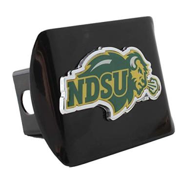Imagem de AMG NDSU North Dakota State University Emblema de metal colorido redomado na capa de engate de metal preto