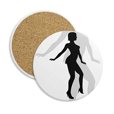 Imagem de Caneca Coaster Cup Dancing Woman Caneca de mesa com proteção de pedra absorvente