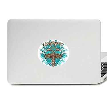 Imagem de Adesivo Graffiti Street Blue Black Skull Vinil Emblema Graphic Laptop Notebook Decalque
