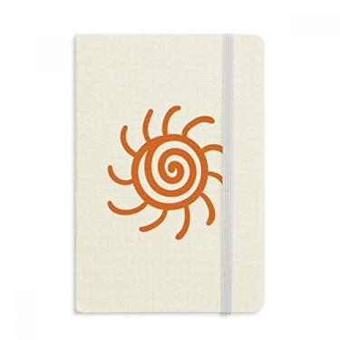 Imagem de Sun Sunshine Pintura à mão Orange Notebook tecido capa dura Diário Clássico Diário A5