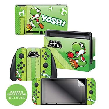 Imagem de Controller Gear Nintendo Switch Skin & Screen Protector Set, Officially Licensed By Nintendo - Super Mario Evergreen "Yoshi Eggs" - Nintendo Switch
