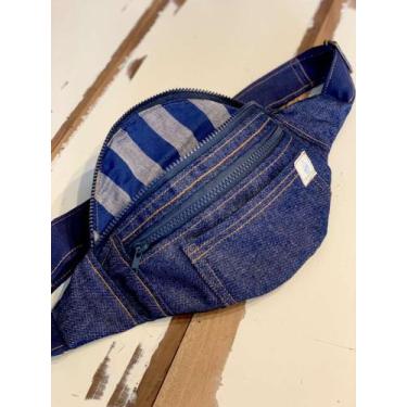 Imagem de Pochete Jeans Sustentável - 8741 - Cacto Azul