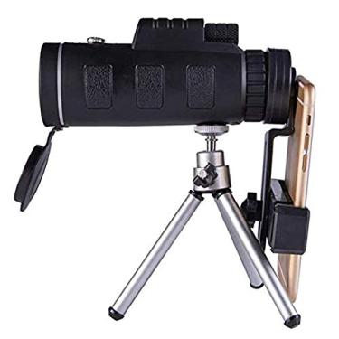 Imagem de Telescópio monocular 12x50, monocular de alta potência com suporte para smartphone, para acampamento de observação de pássaros