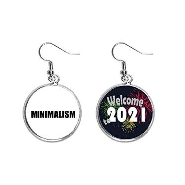 Imagem de Pingentes de orelha minimalistas de pensamento filosótico, joia 2021 Blessing