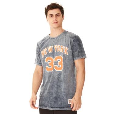Imagem de Camiseta Mitchell & Ness Especial New York Knicks Patrick Ewing Azul