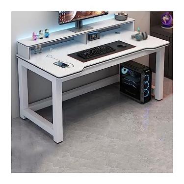 Imagem de Mesa de computador PC mesa de mesa mesa dupla mesa de estudante casa quarto mesa de estudo mesa de escritório mesa de jogos simples mesa de PC mesa de PC mesa de PC (cor: 08, tamanho: 90 * 60 * 75 cm)