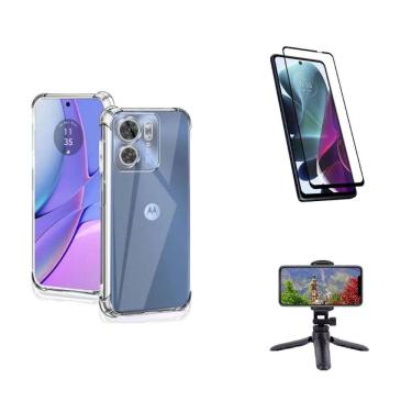 Imagem de Kit Tripé Tripod 360 graus para Morotola Moto G84 + Capa + Pelicula De Vidro