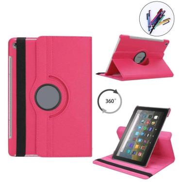 Imagem de Capa Giratória 360 p/ Amazon Fire HD8 2022 + Caneta Pink