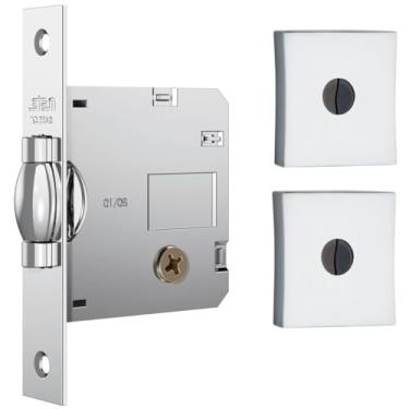 Imagem de Fechadura Stam Tetra Trinco Rolete Porta madeira Pivotante 1005 Cromada