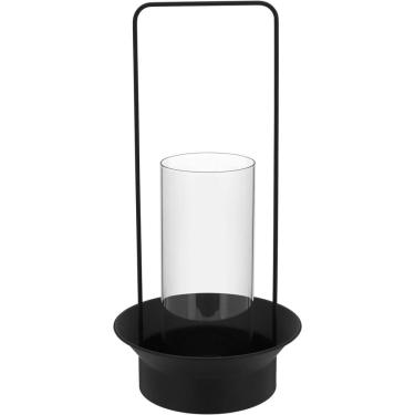 Imagem de CASTIÇAL METAL 50x25x25cm PRETO DECORATIVO PORTA VELA