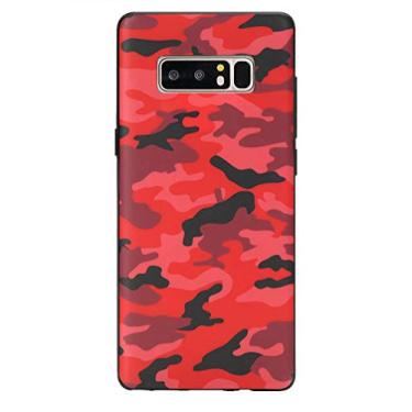 Imagem de Velvet Caviar Capa camuflada compatível com Samsung Galaxy Note 8 - Capas protetoras legais para homens e meninas (camuflagem vermelha)