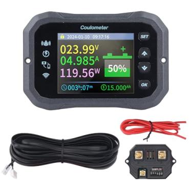 Imagem de Monitor de Bateria 10-100V 0-50A Com Derivação, Amperímetro de Voltímetro Automático Bluetooth, Medidor de Energia de Tensão de Corrente Digital para Lifepo4 e Bateria de Lítio, RV
