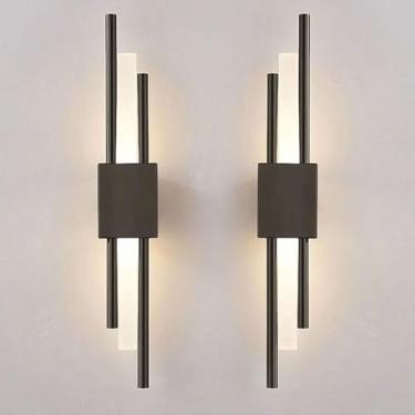 Imagem de Luminária de parede Globe Planet Art Design Iluminação de parede Decoração para casa, Luminária de parede de madeira Puxar corrente Vidro Garrafa Bonsai Arandela de parede, Quarto Sala de ja