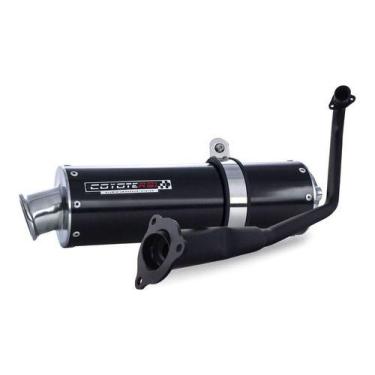 Imagem de Escape / Ponteira Coyote RS1 Aluminio Redondo - FZ 15 - Yamaha, Preto