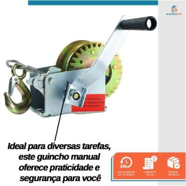 Imagem de Guincho Manual Com Catraca De Arraste 270kg Com Cabo De 8m Starfer