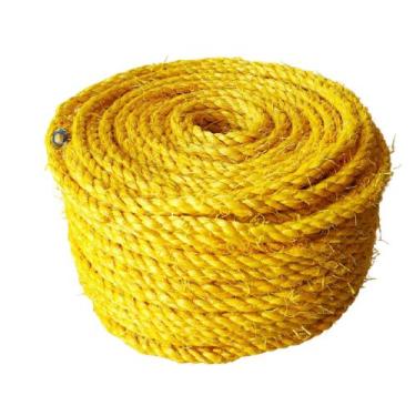 Imagem de Corda de sisal 25 metros 6,5mm cor amarelo artesanato - Sisalândia