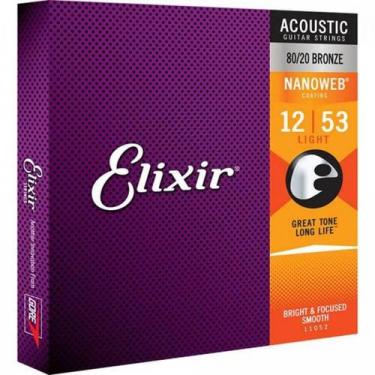 Imagem de Encordoamento para Violao em ACO .012 LIGHT Nanoweb Elixir