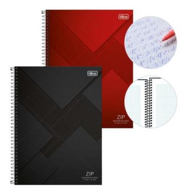 Imagem de Caderno Quadriculado 5x5mm Capa Dura Tilibra Kit 2un 96f Escolar Unive