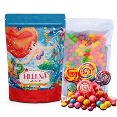 Imagem de Kit Festa Com 5 Saquinhos Em Pé 12x19cm Vários Temas - Mundo da Bina, 