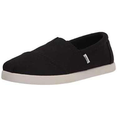 Imagem de TOMS Mocassim masculino Alpargata de lona de algodão reciclado, Preto, 11.5
