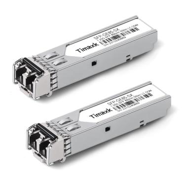Imagem de Timaxk 1.25G SFP 1000Base-SX, 850nm MMF, até 550 metros, LC Multi Mode 1G Fiber Transceptor Modular para Cisco, Meraki, Ubiquiti UniFi, Mikrotik, Intel, Netgear, D-Link, Qnap, Linksys e mais