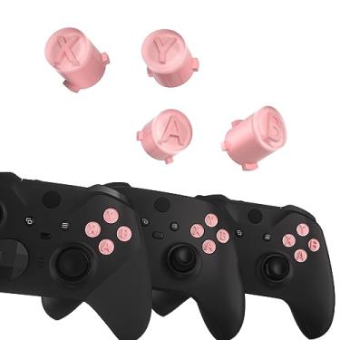 Imagem de eXtremeRate Botões ABXY para Xbox Elite Controller Series 2 Core, Elite Serie 1 peças de reposição, botões de ação de dois tons para Xbox Series X/S, para controle Xbox One S/X - transparente e
