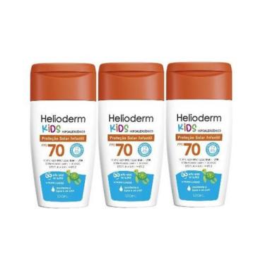 Imagem de Kit 3x Protetor Solar Corporal Helioderm Fps70 Kids 120ml - Kley Hertz