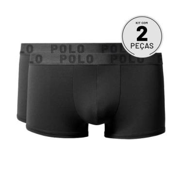 Imagem de Kit com 2 Cuecas Boxer Casual Preta - Polo Match, M
