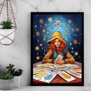 Imagem de Quadro Taróloga - Cartomante 45x34cm - com vidro - Quadros On-line, Mo