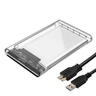 Imagem de Case Para Hd Externo Usb 3.0 Ssd Notebook Sata Transparente cs07 - NBC