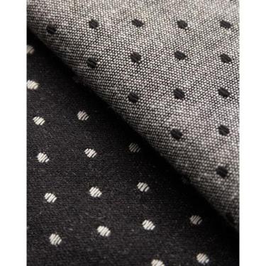 Imagem de Tecido Jacquard Tradicional Poá Preto e Crú - 2,80m de Largura