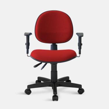 Imagem de Cadeira Executiva Turim Giratória Back com Braços Vermelha - Flex Cade