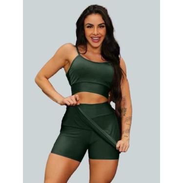 Imagem de Conjunto Short Saia Academia Saia Beach Tennis Com Short Interno Donna