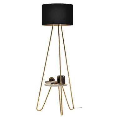 Imagem de Abajur De Chão Canto Sala Estilo Industrial Com Mesa Lateral - Aprire 