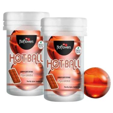 Imagem de 02 Bolinhas Explosivas Hot Ball Plus Gelado Quente Lubrifica Chocolate