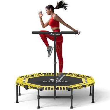 Imagem de CLORIS Trampolim dobrável de 48 polegadas, mini trampolim rebote fitness com alça de espuma ajustável para crianças/adultos, com capa acolchoada de segurança, o melhor presente para crianças