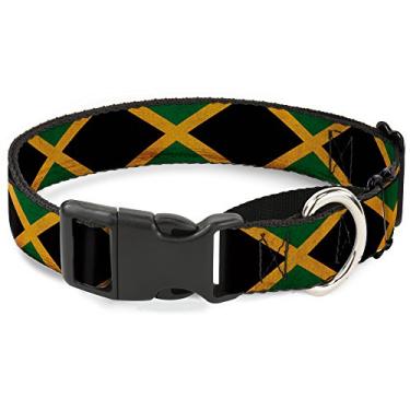 Imagem de Buckle-Down MGC-W31009-S Bandeira Jamaica Vintage Preta Martingale Coleira para Cachorro, Pequena